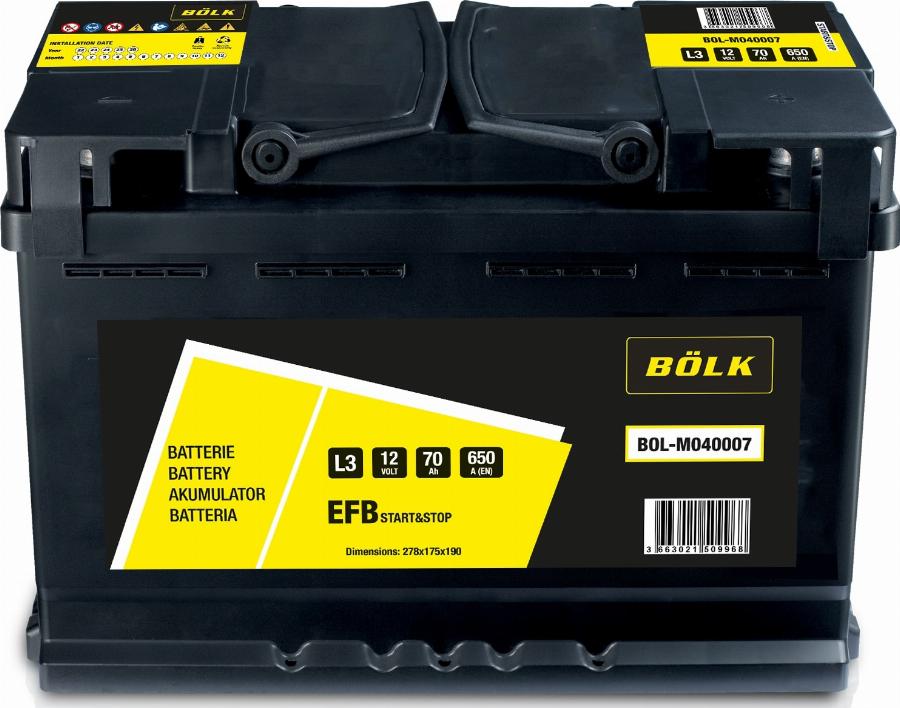 BÖLK BOL-M040007 - Batterie de démarrage cwaw.fr