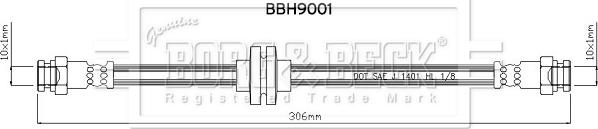 Borg & Beck BBH9001 - Flexible de frein cwaw.fr