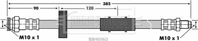 Borg & Beck BBH6960 - Flexible de frein cwaw.fr