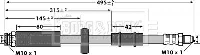 Borg & Beck BBH6909 - Flexible de frein cwaw.fr