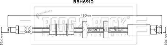 Borg & Beck BBH6910 - Flexible de frein cwaw.fr