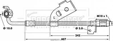 Borg & Beck BBH6970 - Flexible de frein cwaw.fr