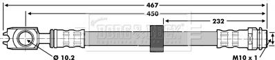 Borg & Beck BBH6631 - Flexible de frein cwaw.fr