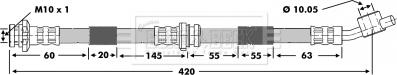 Borg & Beck BBH6880 - Flexible de frein cwaw.fr