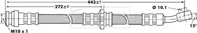 Borg & Beck BBH6824 - Flexible de frein cwaw.fr