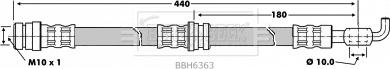 Borg & Beck BBH6363 - Flexible de frein cwaw.fr