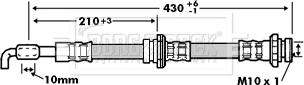 Borg & Beck BBH6756 - Flexible de frein cwaw.fr