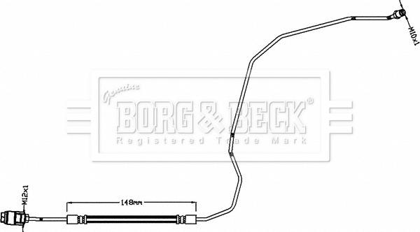 Borg & Beck BBH8466 - Flexible de frein cwaw.fr