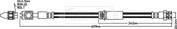 Borg & Beck BBH8166 - Flexible de frein cwaw.fr