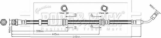 Borg & Beck BBH8715 - Flexible de frein cwaw.fr