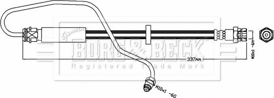 Borg & Beck BBH8716 - Flexible de frein cwaw.fr