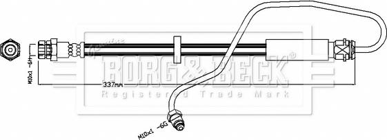 Borg & Beck BBH8717 - Flexible de frein cwaw.fr