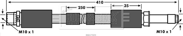 Borg & Beck BBH7909 - Flexible de frein cwaw.fr