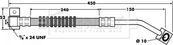 Borg & Beck BBH7411 - Flexible de frein cwaw.fr