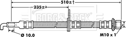 Borg & Beck BBH7418 - Flexible de frein cwaw.fr