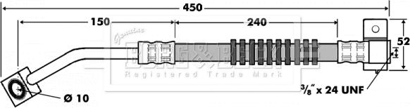 Borg & Beck BBH7412 - Flexible de frein cwaw.fr