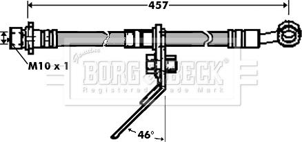 Borg & Beck BBH7435 - Flexible de frein cwaw.fr