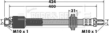 Borg & Beck BBH7426 - Flexible de frein cwaw.fr