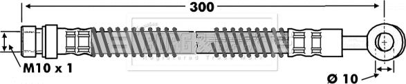 Borg & Beck BBH7470 - Flexible de frein cwaw.fr