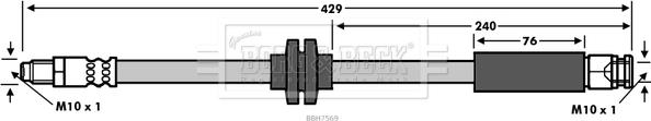 Borg & Beck BBH7569 - Flexible de frein cwaw.fr