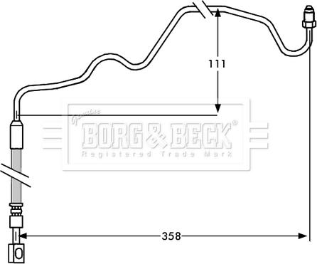 Borg & Beck BBH7533 - Flexible de frein cwaw.fr