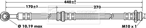 Borg & Beck BBH7523 - Flexible de frein cwaw.fr