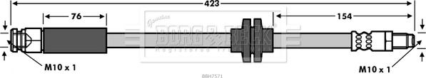 Borg & Beck BBH7571 - Flexible de frein cwaw.fr