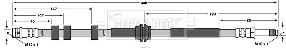 Borg & Beck BBH7573 - Flexible de frein cwaw.fr