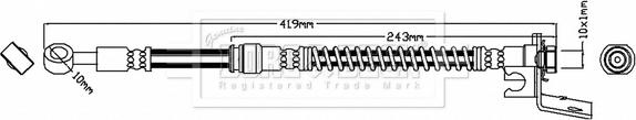 Borg & Beck BBH7606 - Flexible de frein cwaw.fr