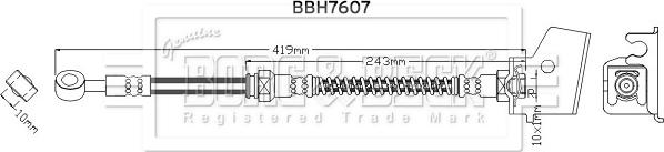 Borg & Beck BBH7607 - Flexible de frein cwaw.fr