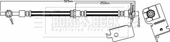 Borg & Beck BBH7059 - Flexible de frein cwaw.fr