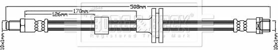 Borg & Beck BBH7086 - Flexible de frein cwaw.fr