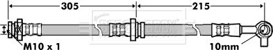 Borg & Beck BBH7159 - Flexible de frein cwaw.fr