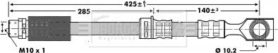 Borg & Beck BBH7124 - Flexible de frein cwaw.fr