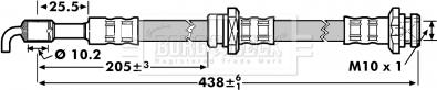 Borg & Beck BBH7127 - Flexible de frein cwaw.fr