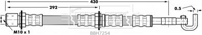 Borg & Beck BBH7254 - Flexible de frein cwaw.fr