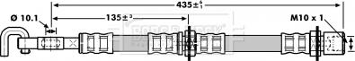 Borg & Beck BBH7253 - Flexible de frein cwaw.fr