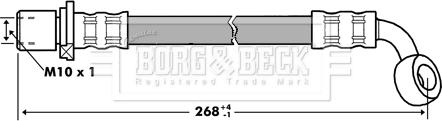 Borg & Beck BBH7284 - Flexible de frein cwaw.fr