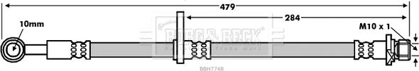 Borg & Beck BBH7748 - Flexible de frein cwaw.fr