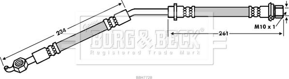 Borg & Beck BBH7728 - Flexible de frein cwaw.fr