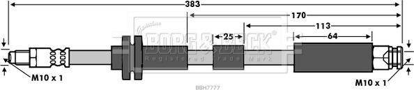 Borg & Beck BBH7777 - Flexible de frein cwaw.fr