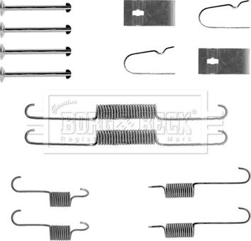 Borg & Beck BBK6244 - Kit d'accessoires, mâchoire de frein cwaw.fr