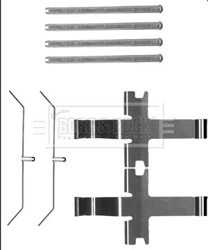 Borg & Beck BBK1505 - Kit d'accessoires, plaquette de frein à disque cwaw.fr