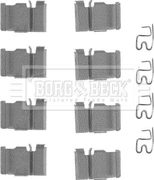 Borg & Beck BBK1165 - Kit d'accessoires, plaquette de frein à disque cwaw.fr