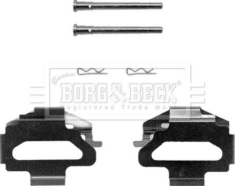 Borg & Beck BBK1125 - Kit d'accessoires, plaquette de frein à disque cwaw.fr