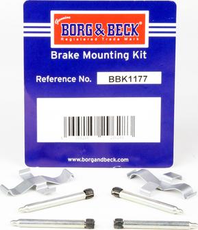 Borg & Beck BBK1177 - Kit d'accessoires, plaquette de frein à disque cwaw.fr