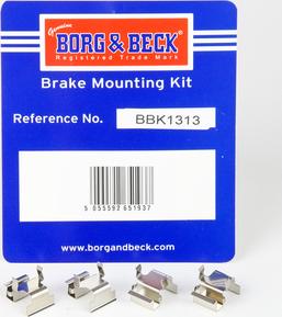 Borg & Beck BBK1313 - Kit d'accessoires, plaquette de frein à disque cwaw.fr