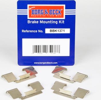 Borg & Beck BBK1371 - Kit d'accessoires, plaquette de frein à disque cwaw.fr