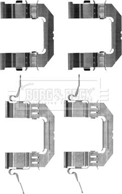 Borg & Beck BBK1244 - Kit d'accessoires, plaquette de frein à disque cwaw.fr