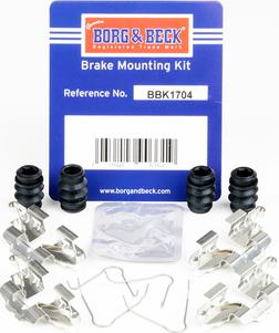 Borg & Beck BBK1704 - Kit d'accessoires, plaquette de frein à disque cwaw.fr